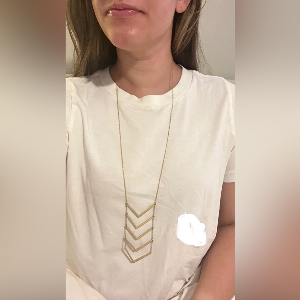 Gold chevron necklace